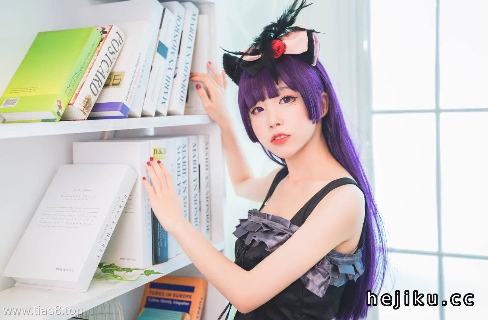 美图欣赏丨Coser_水淼Aqua:NO.022-黑猫 冷门小礼服[9P-101M]