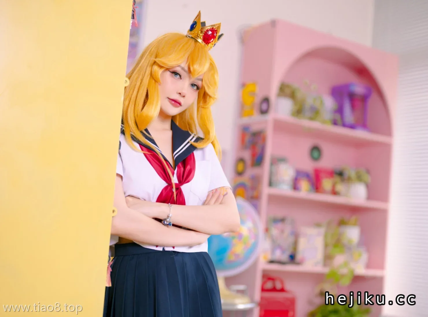 美图欣赏丨Coser_Joyce Lin2x:NO.041-Peach School Gi