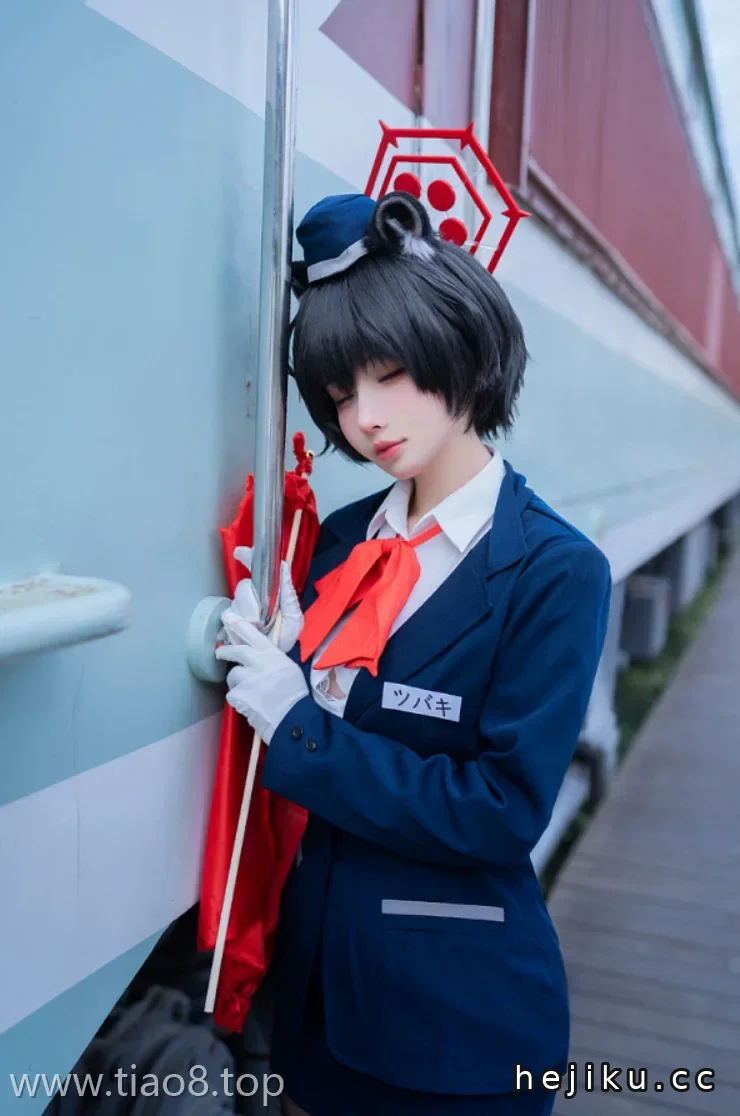 美图欣赏丨Coser_rioko凉凉子:NO.0138-蔚蓝档案 导游 椿[62P12V-