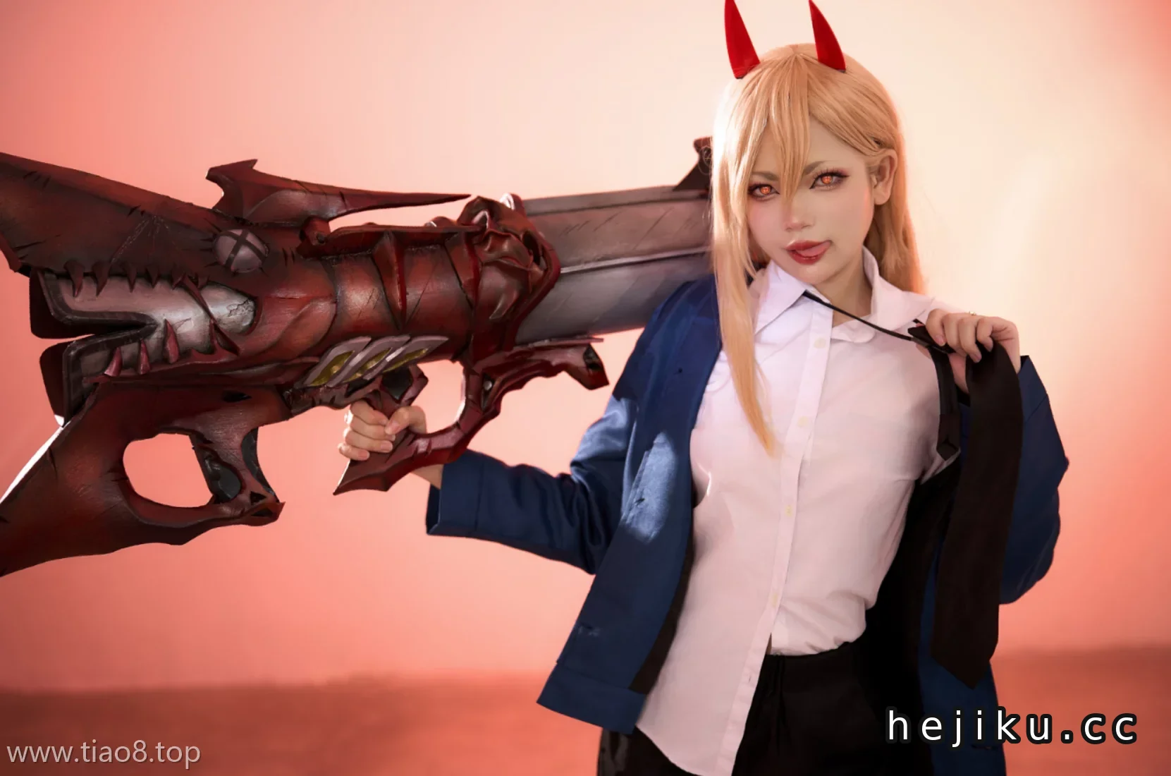 美图欣赏丨Coser_ZinieQ(齐妮琼):NO.055-电锯人 帕瓦[37P-20V-